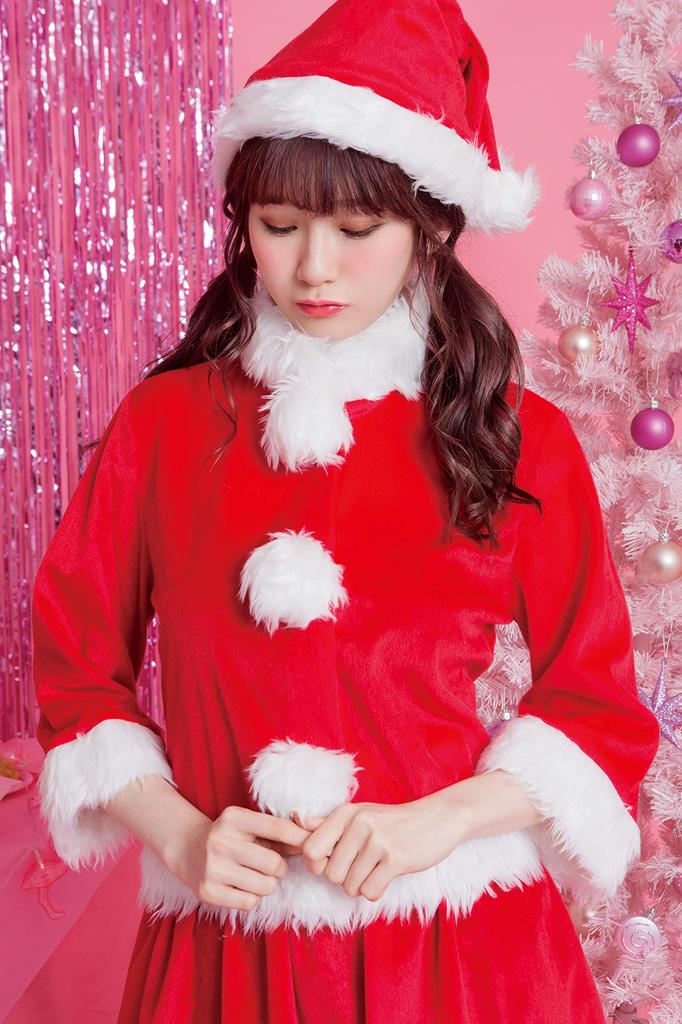 Косплей Хэллоуин Отдельный Санта Красный Костюм [Прозрачный Камень] Женский