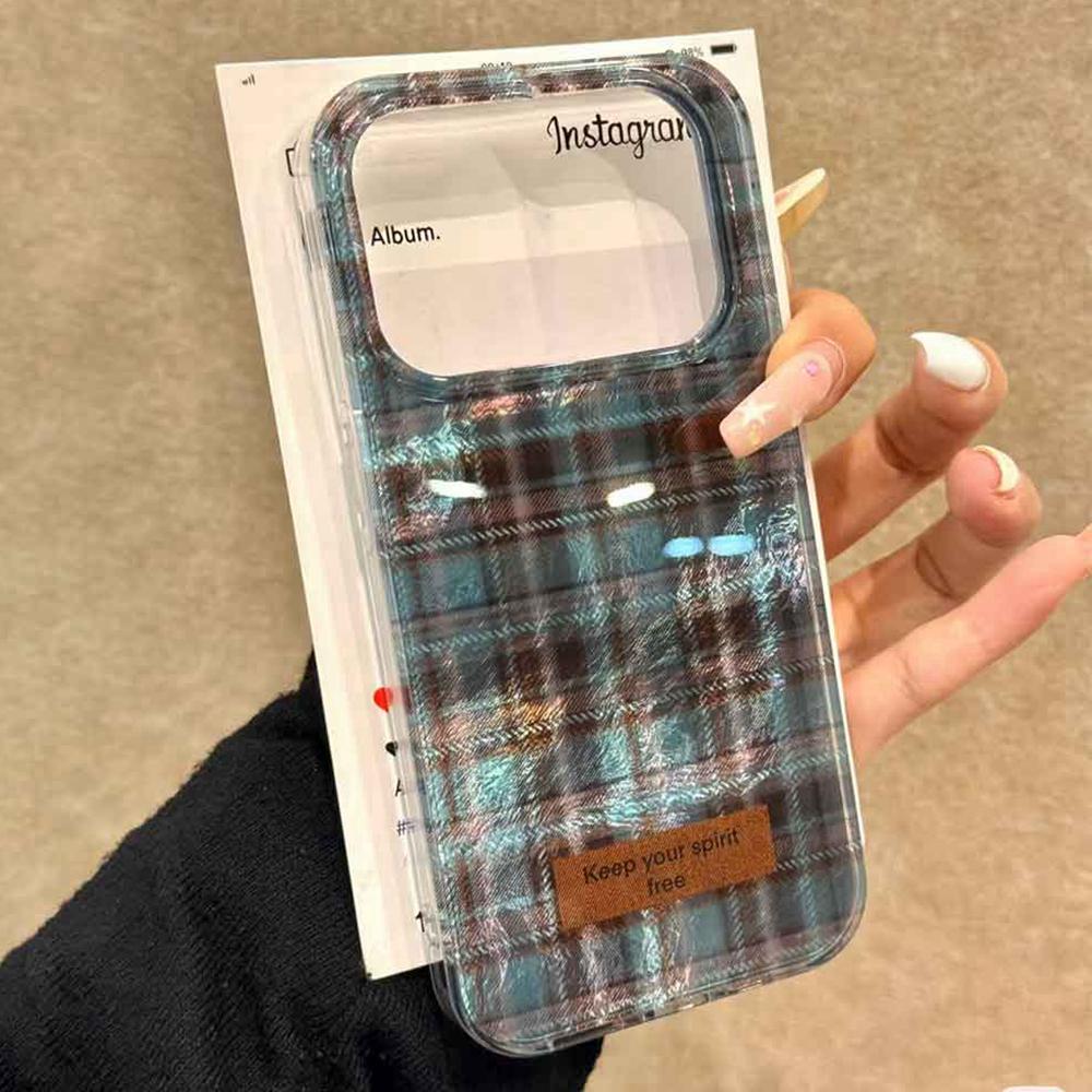 Чехол для телефона зимнего коричневого цвета с сетчатым рисунком для iPhone 17 Air 16 15 14 13 11 12 Pro Max 7 8 Plus X XS XR SE 2022 2020 16e.