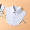 Women's Detachable White Collar: Versatile Square, Stand-Up, or Round Styles In Cotton for Spring/Autumn.