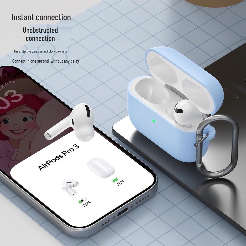 Силиконовый защитный чехол для AirPods Pro однотонный