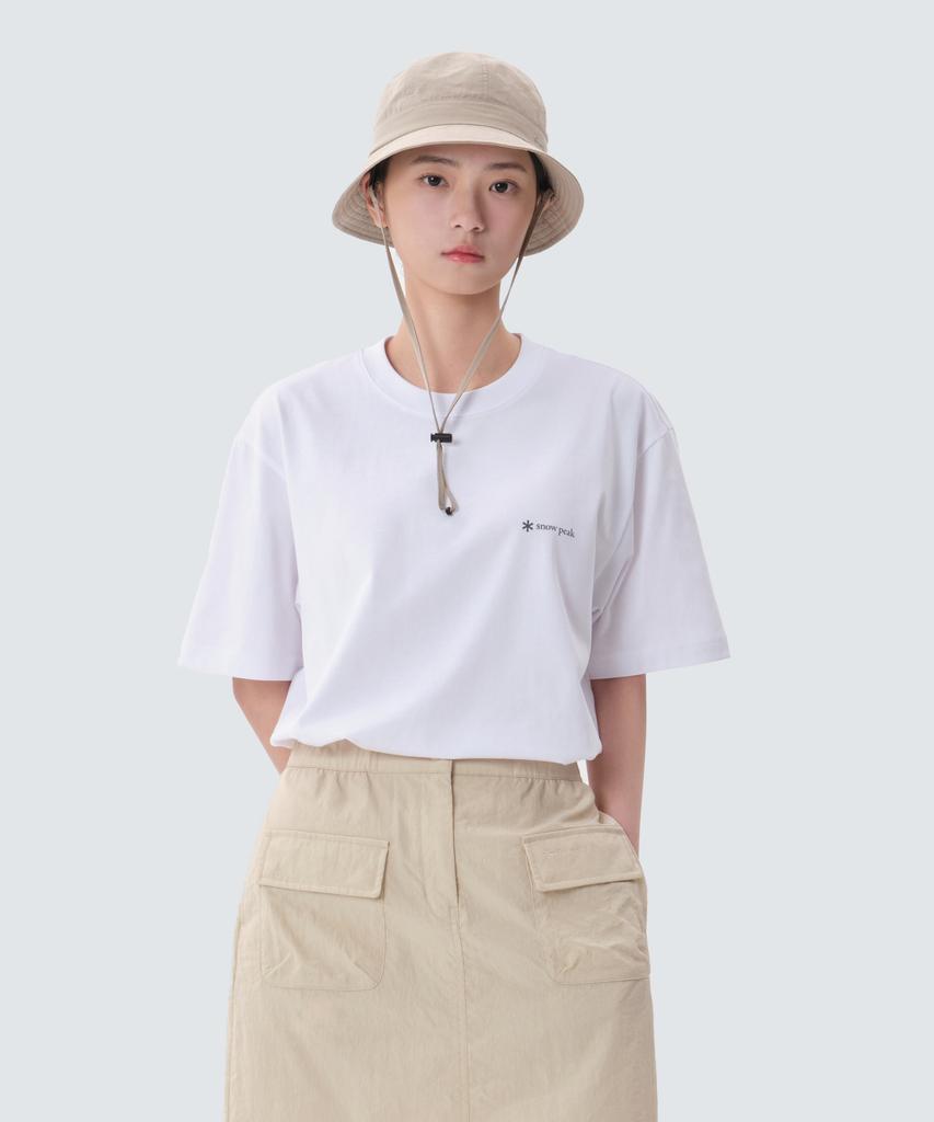 SNOWPEAK APPAREL Aerocool Small Logo Short Sleeve T-Shirt (S25Mufts76) White