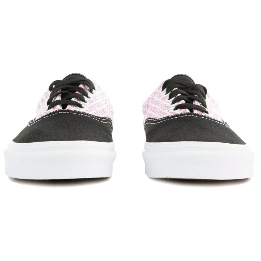 Vans Era Готическая Надпись Низкие Кеды для Скейтборда Унисекс кроссовки Черный Розовый VN0A38FRT8T