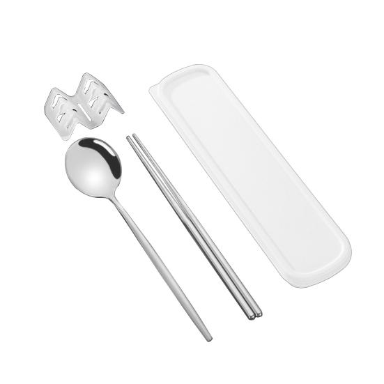 Набор столовых приборов в корейском стиле, пыленепроницаемые палочки для еды из нержавеющей стали, вилка, ложка, обеденный набор для ежедневного использования