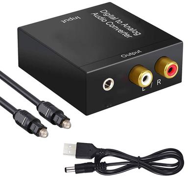 Оптический цифровой стерео аудио SPDIF Toslink коаксиальный преобразователь аналогового сигнала в разъем ЦАП 2 * RCA