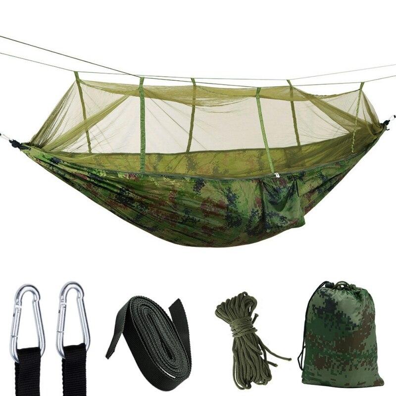 Outdoor Mosquito Net Hammock Camping Ultra Light Nylon Double Portable Hammock For Indoor, Camping, Camping, Travel, Yard, Beach