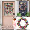 Artificial Butterfly Wreath Outdoor Decorative Welcome Wreath for Front Door Wall Window Spring