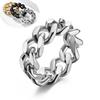 Simple Titanium Steel Chain Ring for Men's Ring Hip-hop Wear Personality Stainless Steel Jewelry Gift