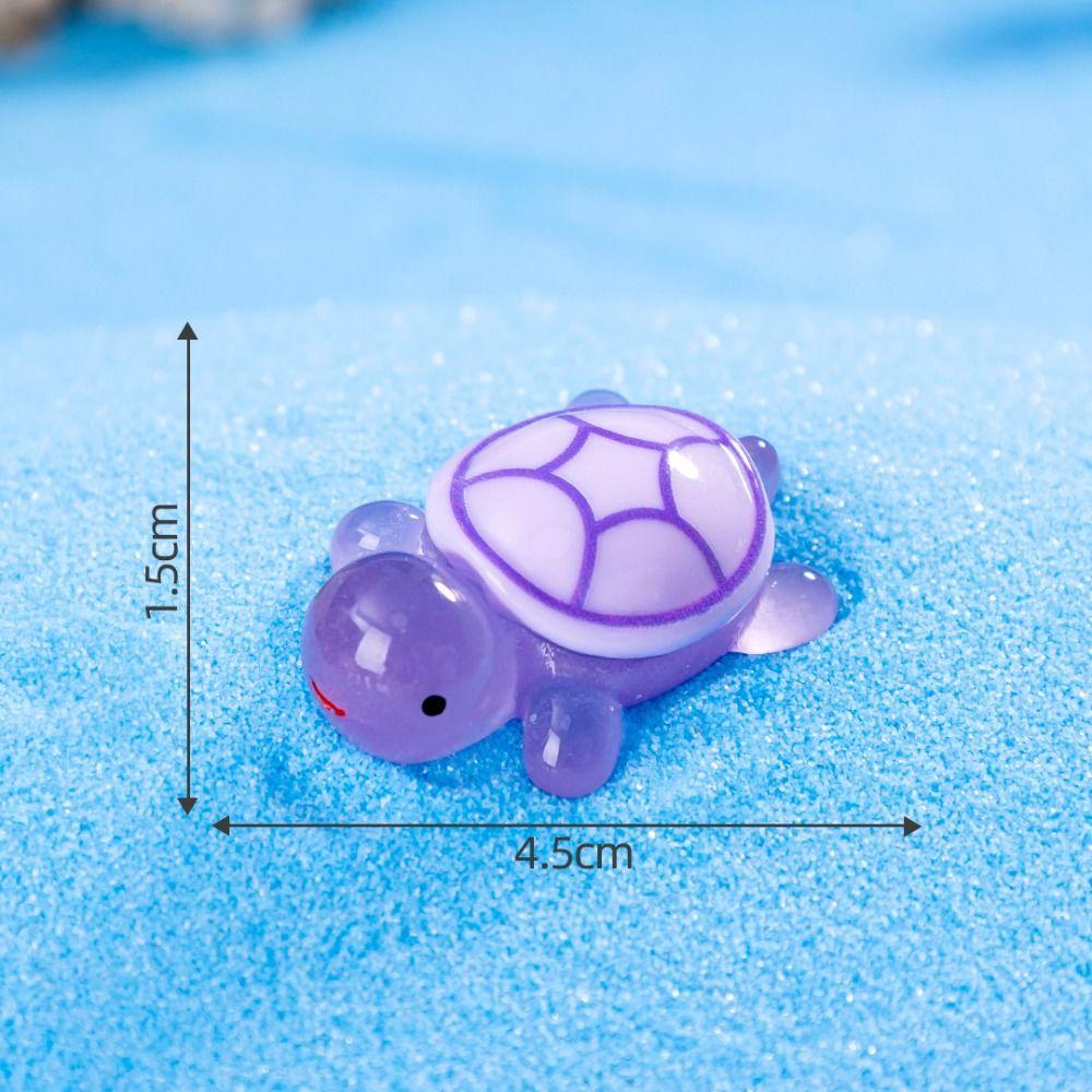 Light In The Dark Mini Luminous Turtles Ornament Cartoon Turtle Statue Aquarium