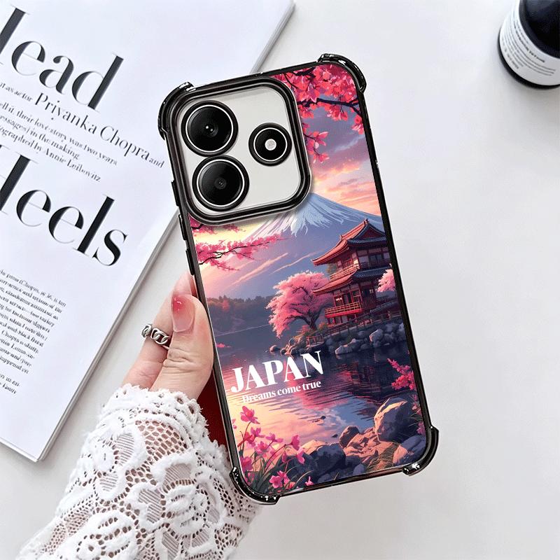 Осака Токио Япония Пейзаж Покрытие Чехол для телефона Для Xiaomi Redmi Note 14 15 Pro Plus 13 12 11 11S 11T 10 9S 9 5G Защита от падения Airbag