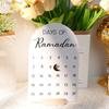 Акриловый Рамадан Адвент-календарь Белое Зеркало Календарь Обратного Отсчета на 30 Дней Деревянная Основа DIY Поделки Декор Ид Мубарак