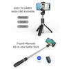 27.5in 3-in-1 Selfie Stick Desktop Tripod Gimbal Stabilizer with 6-Section Telescoping Rod with