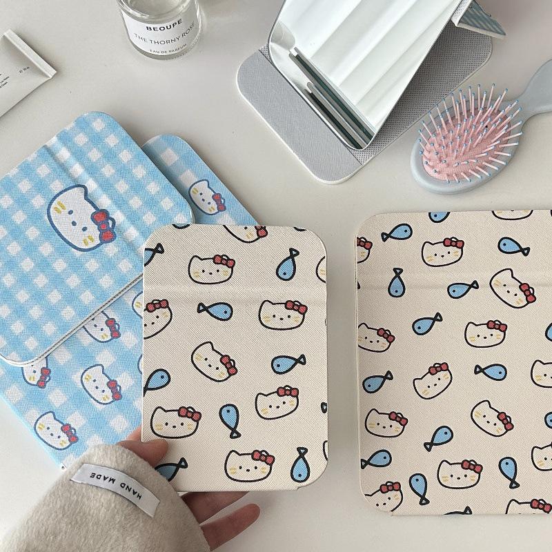 Милое складное карманное зеркало для макияжа в виде кошки для общежитий и домов