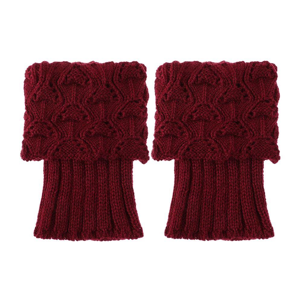 1 Pair Winter Crochet Knit Women's Fashion Leg Warmers Boot Socks Boot Cuffs Foot Cover