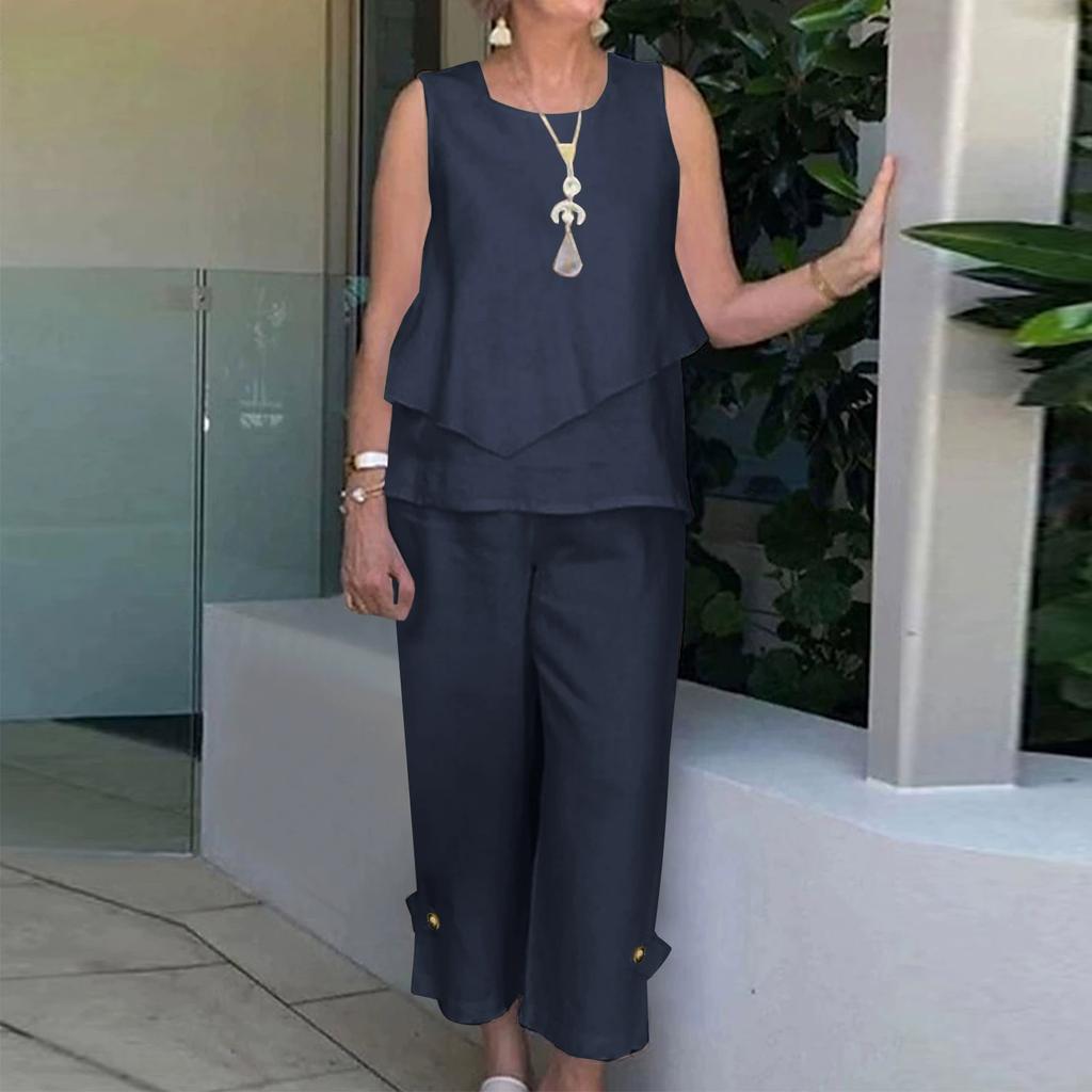 Женская блузка и брюки, летний комплект из двух предметов с брюками