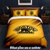 Boston Bruins Design Bed Bedding Set 1 Duvet Cover + 2 Pillowcases Soft Breathable Household Bed Linens