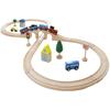 Wooden Toy Daiwa Train Track Set Standard for Boys, Includes Miniature Trains, Vehicles, Rail Set, Rails, Vehicles, Parts, Track Set, Wooden Tracks,