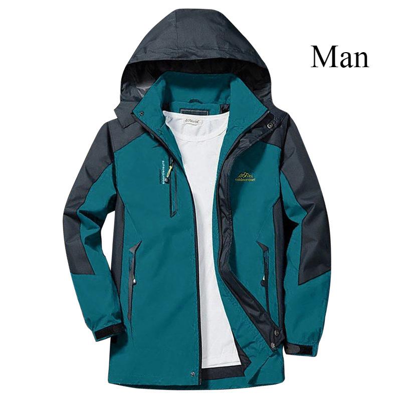 Уличная куртка-хардшелл для пар Однослойная спортивная одежда для мужчин и женщин Тонкая ветрозащитная и водонепроницаемая Демисезонная длинная куртка