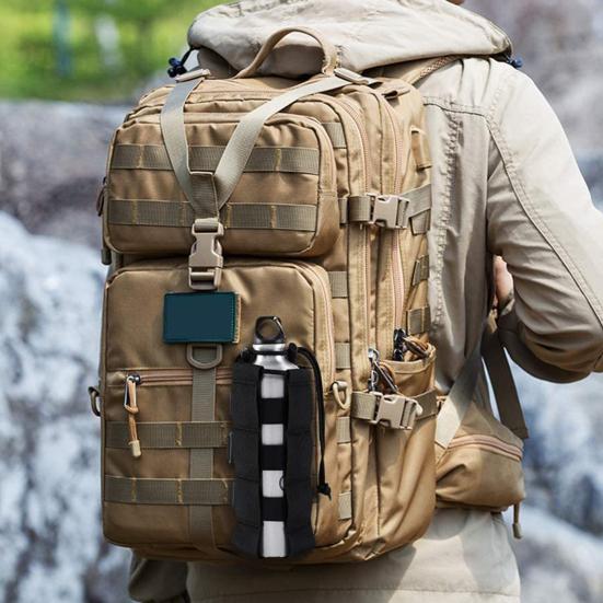 Tactical Water Bottle Pouch with Adjustable Drawstring Waterproof Wear Resistant Water Bottle Holder Carrier Bag