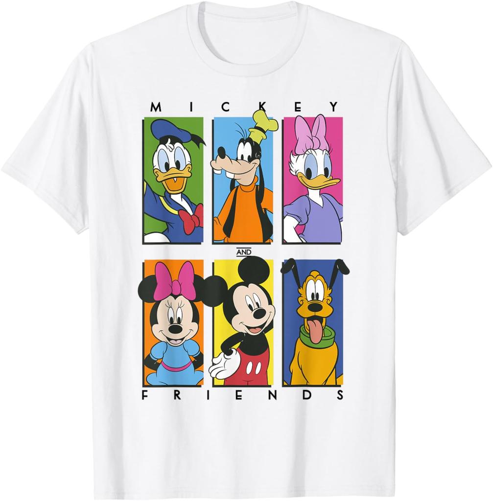 Mickey And Friends Group Shot Panels T-shirt