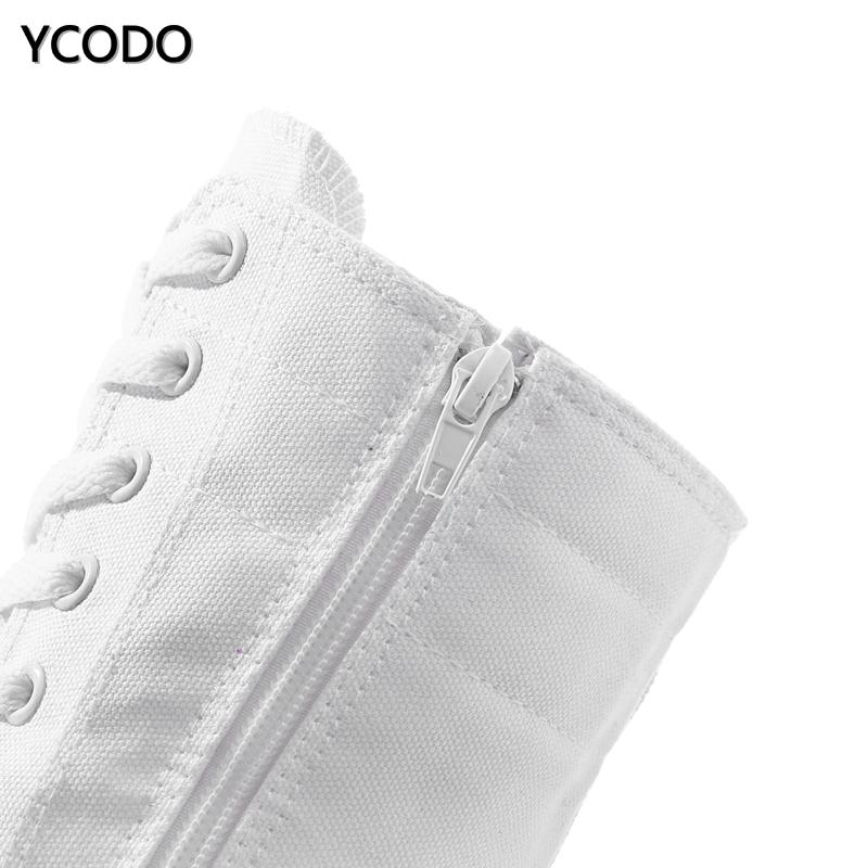 Весенне-осенние женские ботинки, парусиновые сапоги до середины икры, повседневная обувь с высоким берцем, длинные сапоги, удобные ботинки на плоской подошве со шнуровкой, размер 34-43