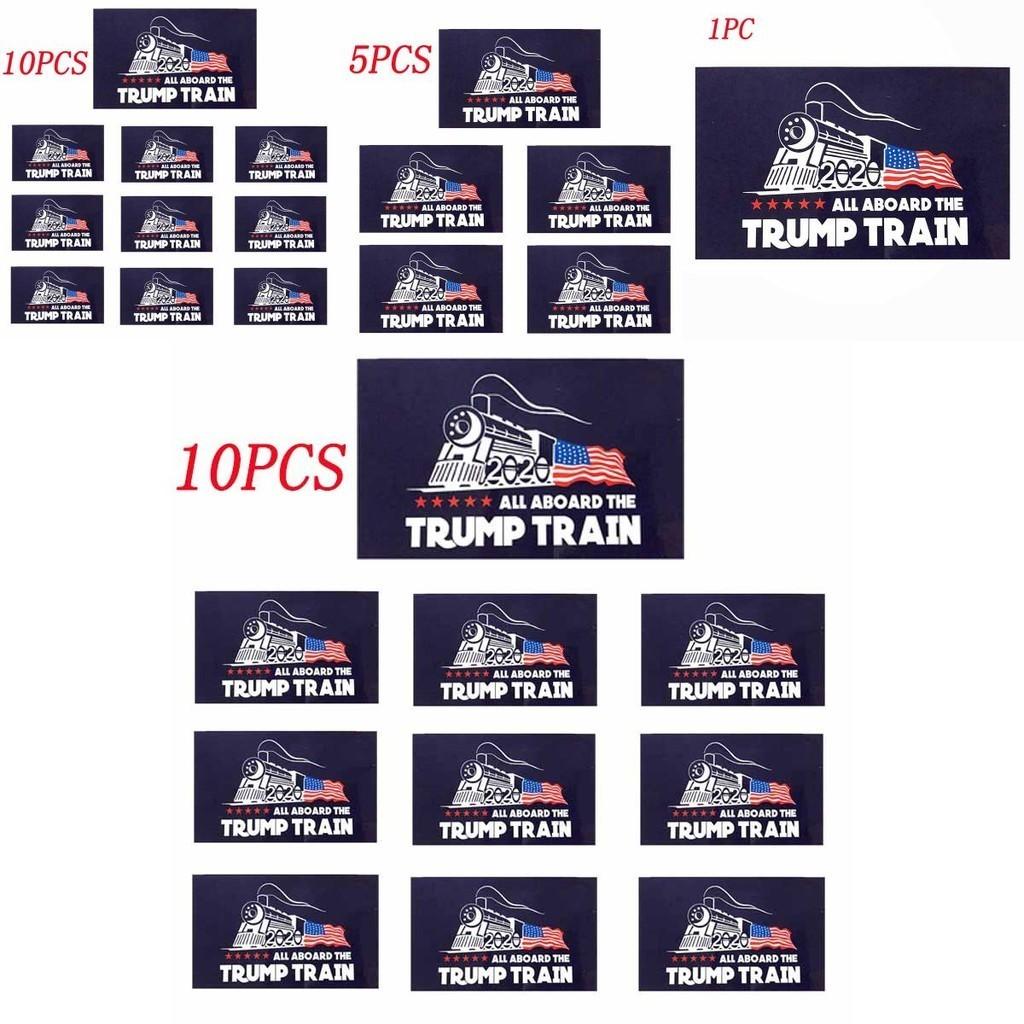 Trump Donald 10pcs Bumper Sticker 2020 All Aboard The Trump Train Car Stickers