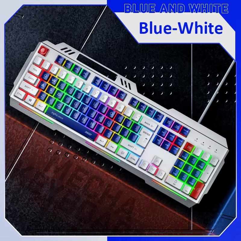 Inphic K9 Механическая клавиатура Проводная игровая 104 клавиши Клавиатура с подсветкой Металлическая клавиатура для ноутбука/ПК