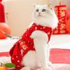 Cat Clothes Butterfly Tassel Autumn and Winter Festive New Year's Greetings Four-legged Dog Kitten Pet Cat Clothing