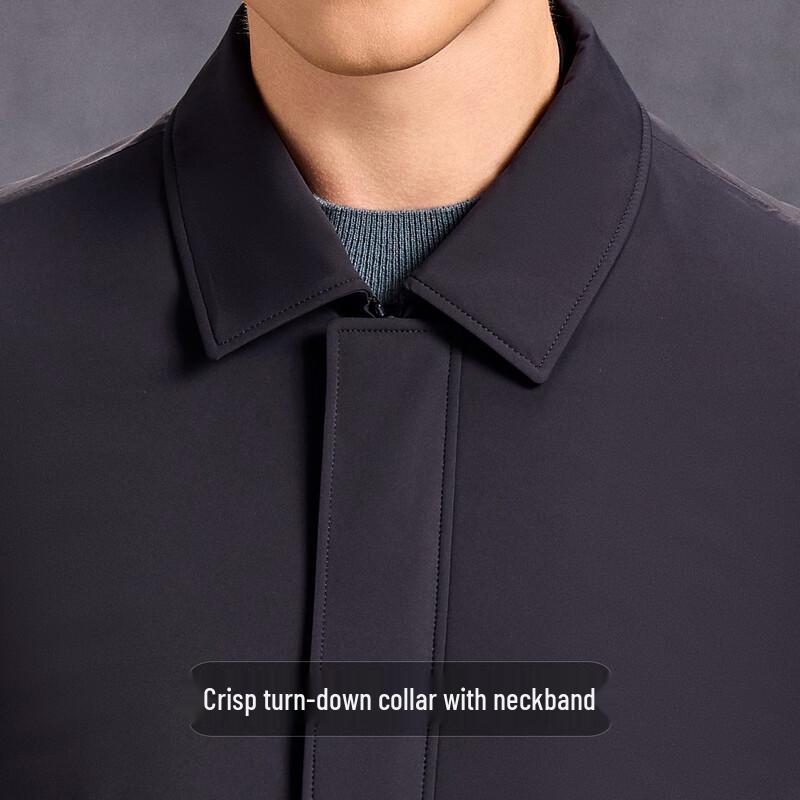 Antonio Men's Business Classic Removable Liner 90% Goose Down Jacket