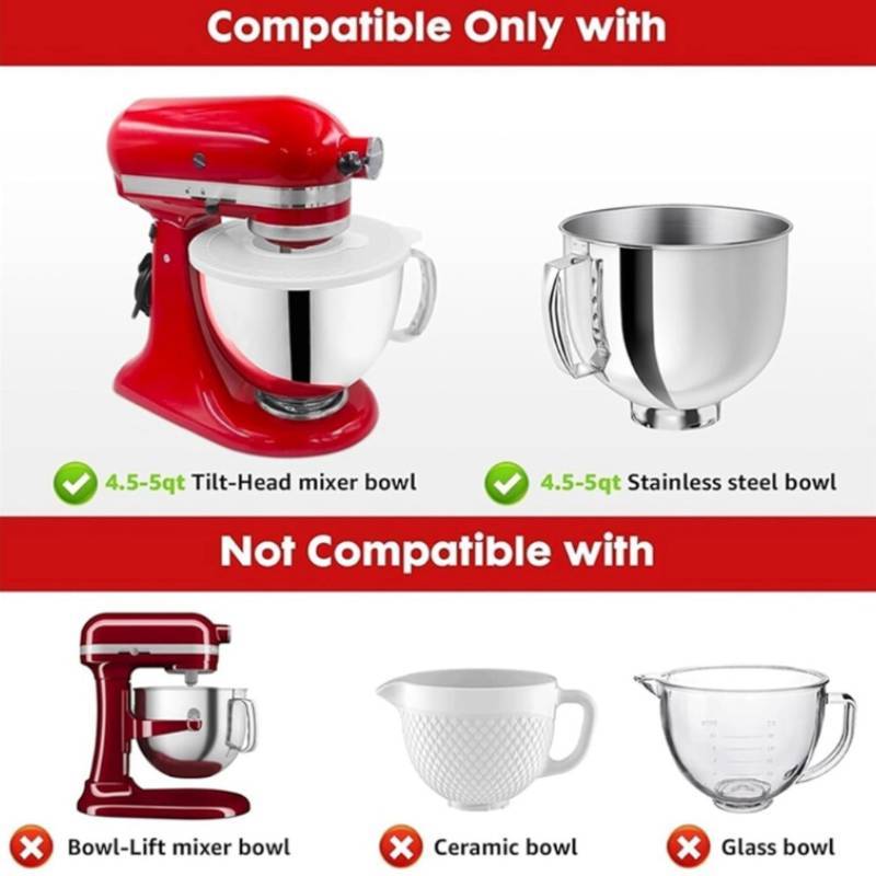 Для Kitchen Aid Стальная Миска для Смешивания Крышка для Ферментации с Защитой от Брызг для Домашней Выпечки