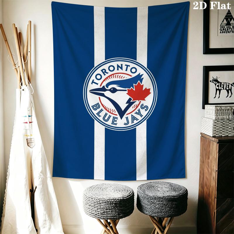 Toronto Blue Jays Wall Tapestry Aesthetic Wall Hanging Printed Fabric Blanket Decorative Tapestries for Bedroom Living Room Home Decor