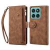 ESEBLE Star Series For Motorola Moto G56 5G Case Zipper Wallet Leather Stand Phone Cover with Wrist Strap