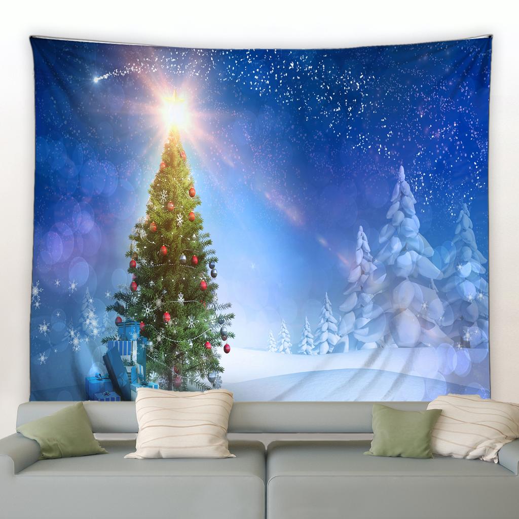 Home Christmas Tapestry Santa Claus Snowman Christmas Tree Holidays Living Room Bedroom Dormitory Room Tapestry