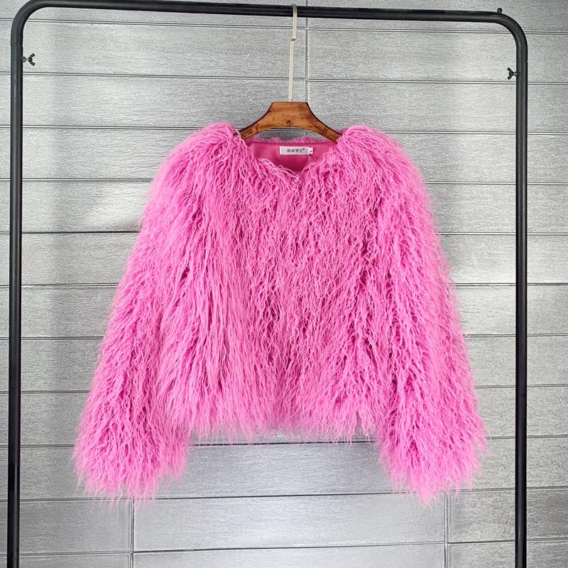 Fur Imitation Fur Coat Solid Color Beach Wool Women's Short Coat