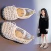 Girls Mesh Shoes with Simple Bows Kids Flat Shoes Soild Color Soft Sole 2025 Summer New Children Princess Shoes Non-slip Fashion
