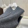 Dimanaf 2025 Autumn Women Sleeveless Vest Sweaters Knitting Colorful Buttons Casual Style Loose Sweater