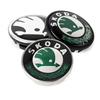 4Pcs 56mm Car Wheel Center Caps Hub Cap Covers Emblem Styling for Skoda A5 A7 A8 Fabia Karoq Superb Rapid Kamiq Octavia MK2 MK1 2 3