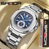 Sanda New Steel Nights Lemon Calendar Quarter Watch Fashion Stainless Steel Waterproof Men's Watch