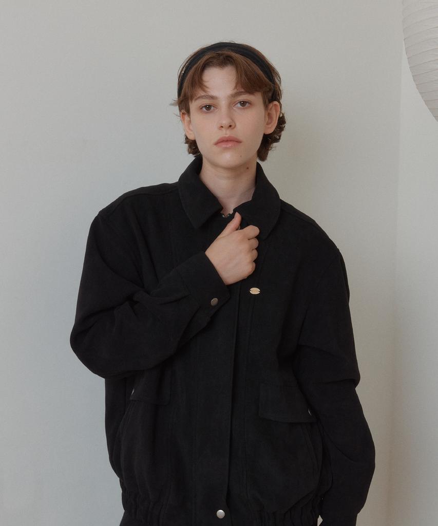 ANOETIC Anc Suede Blouson Jacket_Black