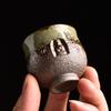 Rough Pottery Master Cup, Vintage Handmade Dunhuang Tea Cup, Tea Tasting Cup, Petal Cup, Old Rock Mud Kung Fu Tea Set Cup