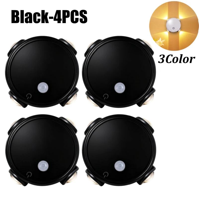 Магнитный ночник с датчиком движения, перезаряжаемый от аккумулятора, беспроводной настенный светильник для лестниц, шкафов, прикроватных тумбочек,