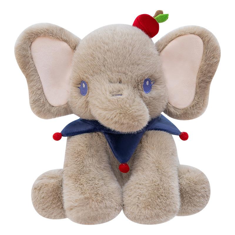 Cute Elephant Plush Toy With Soft Short Pile Fabric For Kids And Babies