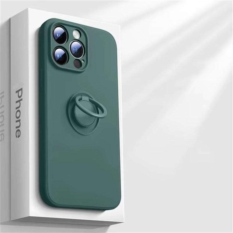 Роскошный чехол-держатель из жидкого силикона для iPhone 16 15 14 13 12 11 Pro Max Mini X XR XS Max 7 8 Plus SE 2020 2022