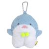 Sunlemon Fluffy Tatton Pass Pouch Shark BL X 5 X 19cm Miscellaneous Card Items Cord Included Sea Creatures Shark 13.5 Goods/IC Holder/Small