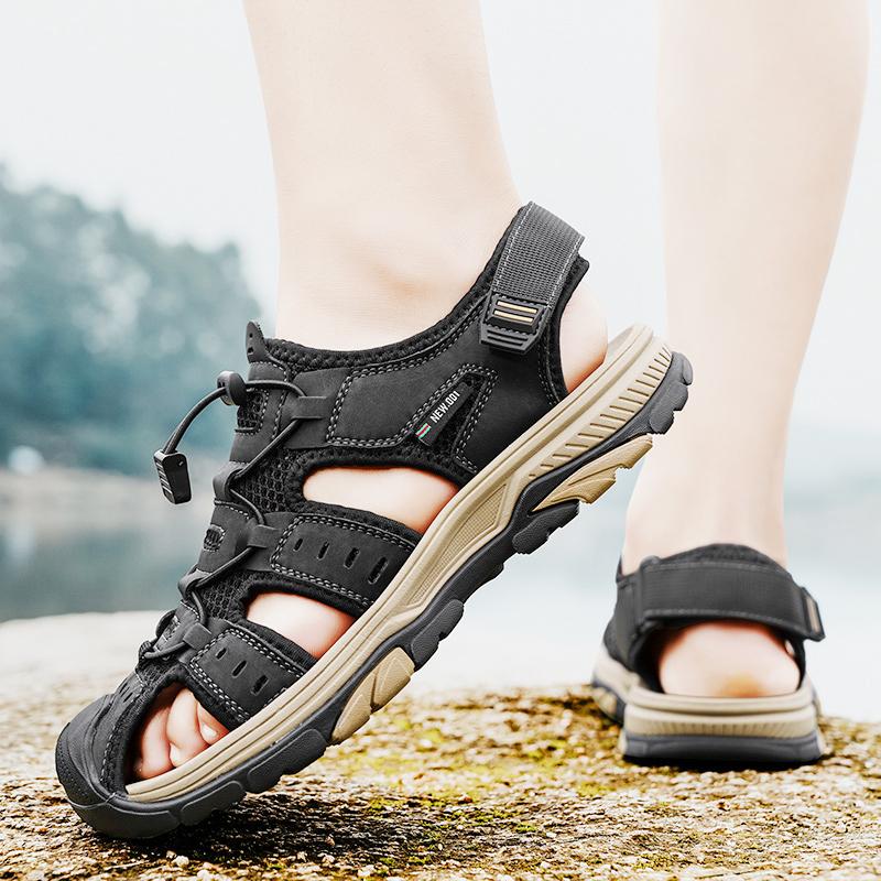 Высококачественные летние сандалии, мужские сандалии-шлепанцы, дышащая мужская обувь, мужская удобная повседневная обувь, универсальные сандалии для мужчин