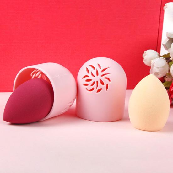 Beauty Egg Box Breathable Dustproof High Elasticity Soft Powder Puff Drying Holder Travel Accessories