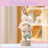 Cute Rural Rabbit Embracing Flowers Plush Toy Keychain Kid Gift Perfect Choice