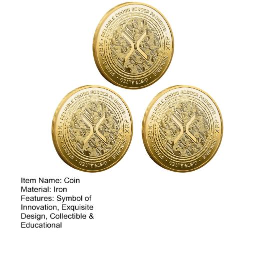 Памятная монета XRP Coin Символ финансовых инноваций Монета XRP Ethereum, выделяющая ведущие цифровые монеты Подарок для энтузиастов Образовательный