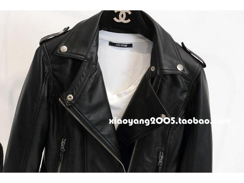 2025 Женская мотоциклетная куртка из искусственной кожи в корейском стиле, приталенная, короткая, универсальная, с лацканами, для весны/осени