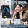 MP3-плеер [Новая модель 2026 года и 0 ГБ памяти] Совместимый с Bluetooth 5.3 HIFI Музыкальный плеер 1,77-дюймовый Полный сенсорный экран Сплав цинка Ультралегкий 61 г FM-радио