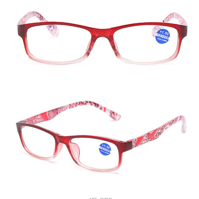 Очки для чтения Charm Women Men +100-400 градусов Пресбиопия Полная оправа для родителей пожилых людей Цветочный принт Clear Vision 1 шт. Анти-синий свет